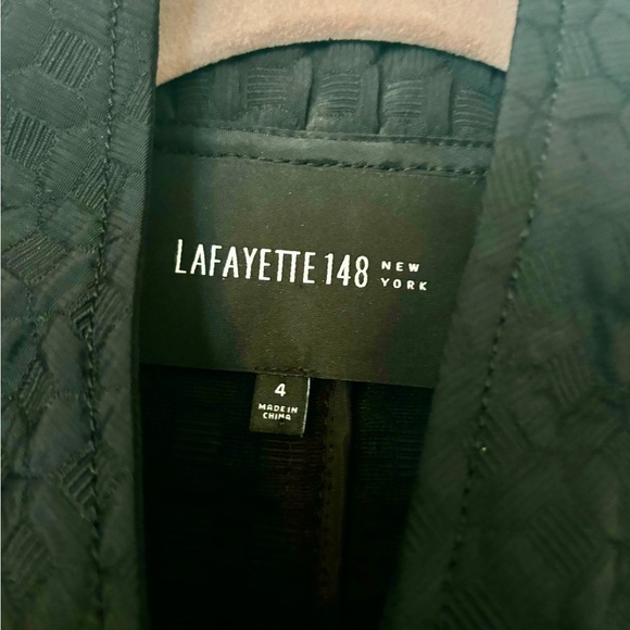 Lafayette 148 Ruffle Front Blazer black sz 4 - Picture 2 of 5